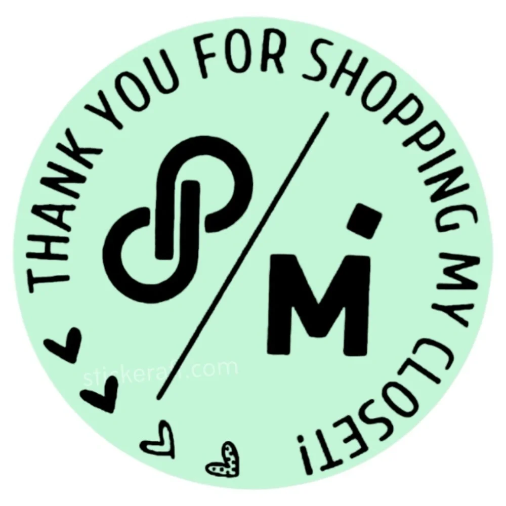Dual Thank You sticker for small business Poshmark and Mer | packaging supplies